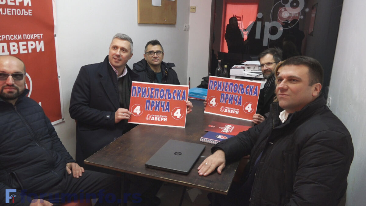 Бошко Обрадовић у Пријепољу: На листи Двери је некорумпирана нова генерација политичара