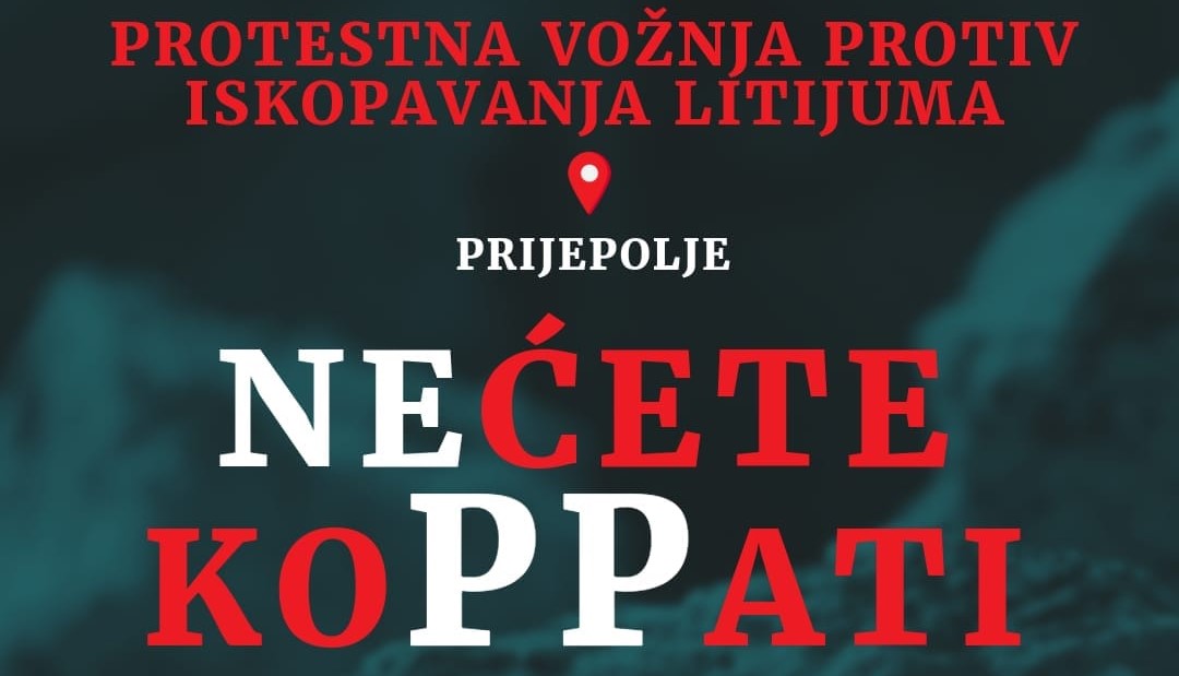 Протест против рударења литијума и у Пријепољу (ВИДЕО)