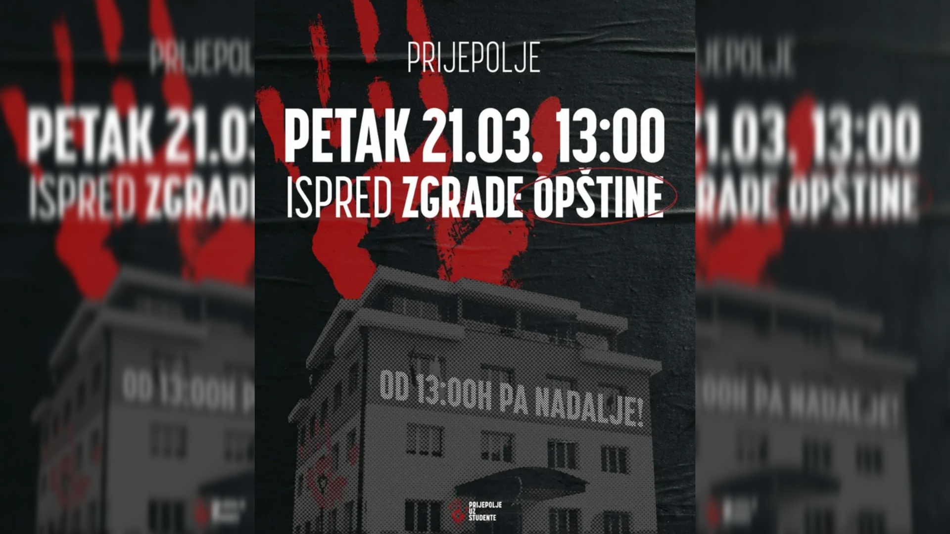 Бука као одговор на прекид тишине – у петак нови протест подршке студентима  у Пријепољу