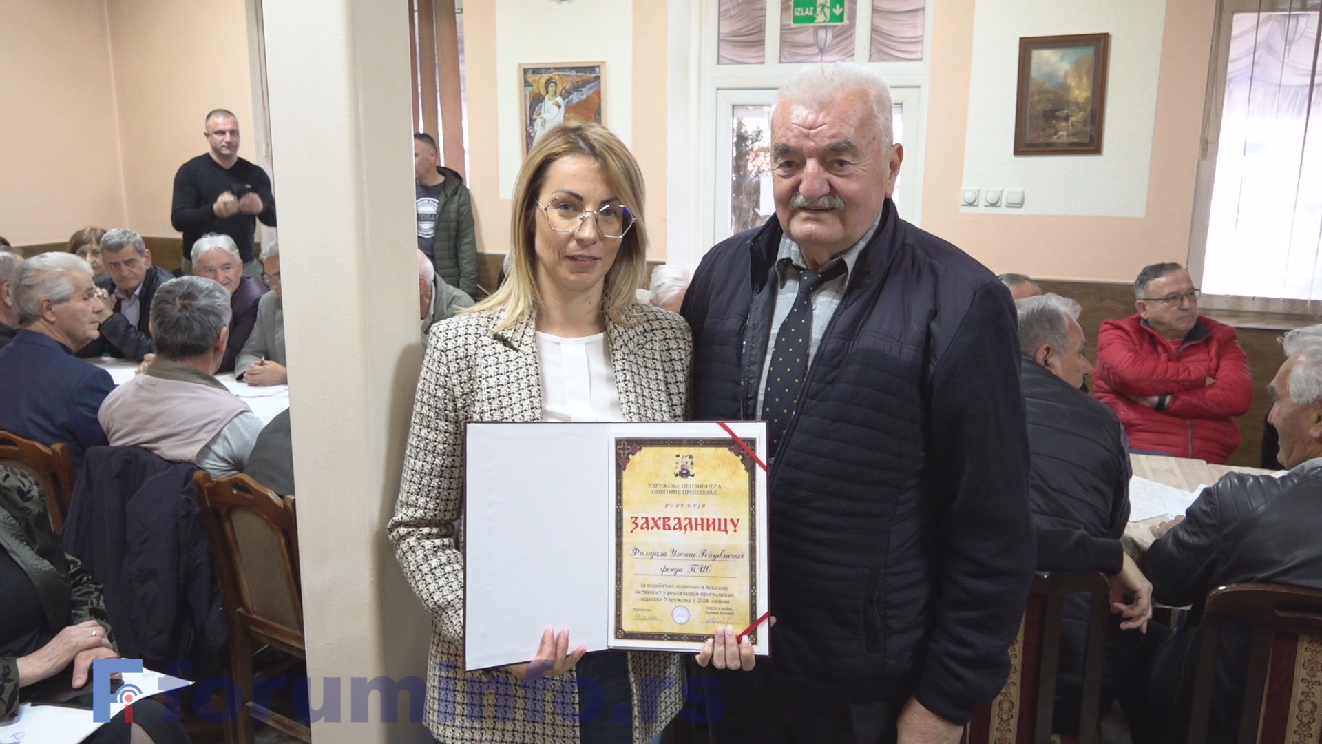 Скупштина Удружења пензионера Пријепоље – додељене захвалнице и повеље донаторима
