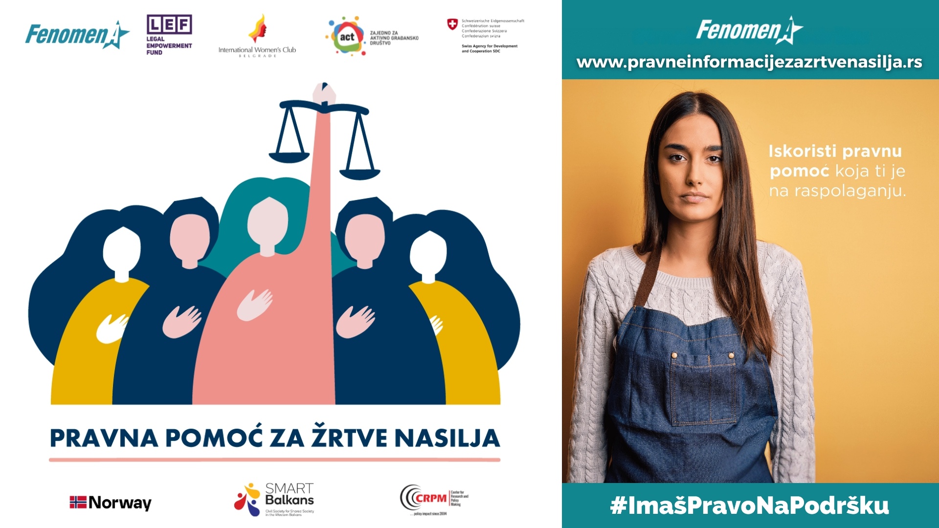 Удружење Феномена поново у кампањи за бесплатну правну помоћ за све  жртве насиља према женама