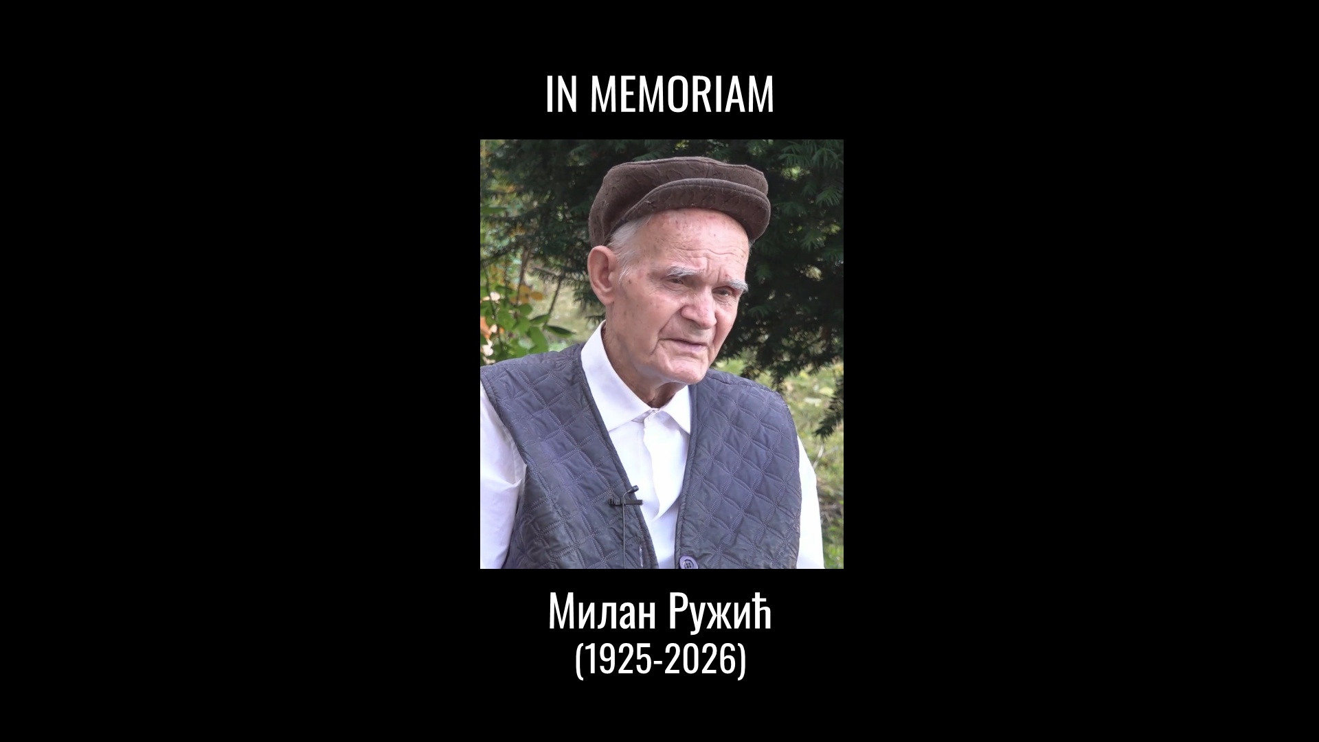 IN MEMORIAM Милан Ружић (1925-2026) – преминуо најстарији Пријепољац